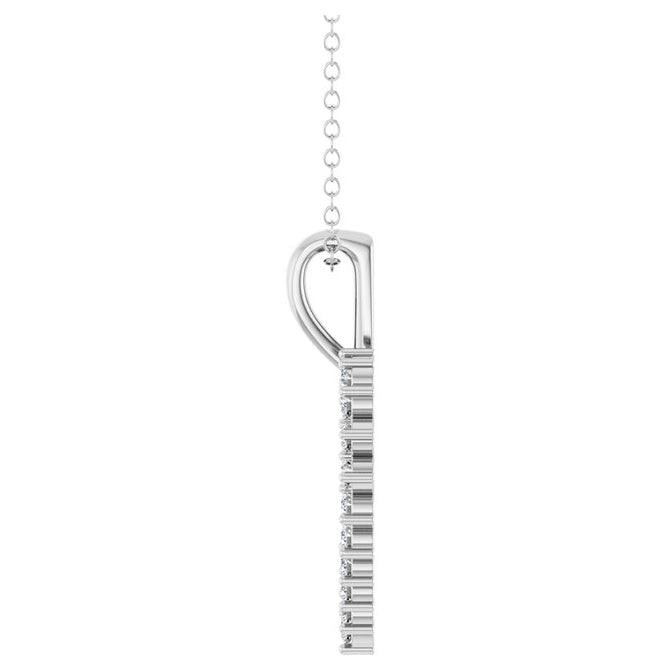 14K Yellow Or White Gold Round 1.5Mm Si2-Si3, G-H 16-18 In Polished 1/3 Ctw Natural Diamond Heart Necklace