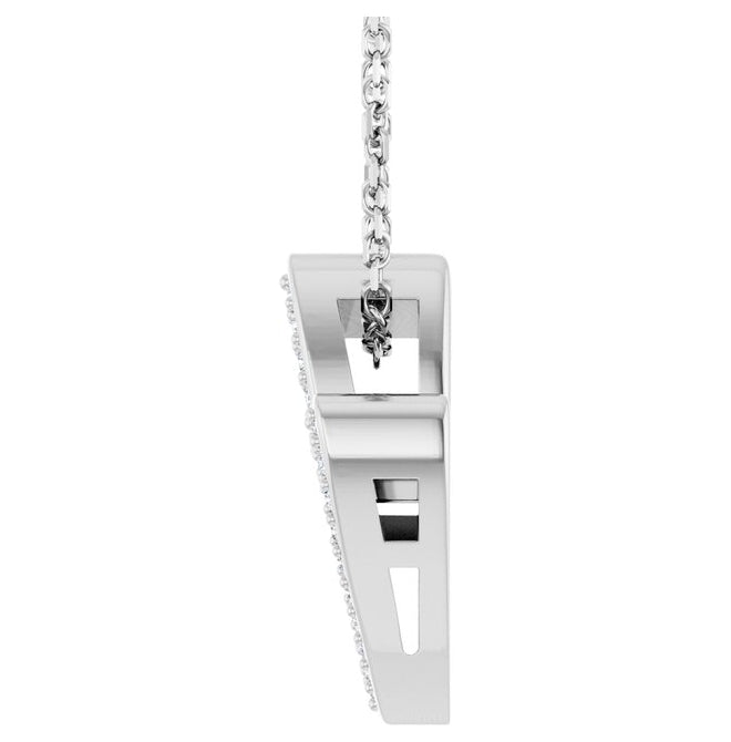 14K Yellow Or White Gold Round 1Mm I1, G-H 18 In Polished 1/8 Ctw Natural Diamond Heart Slide Necklace