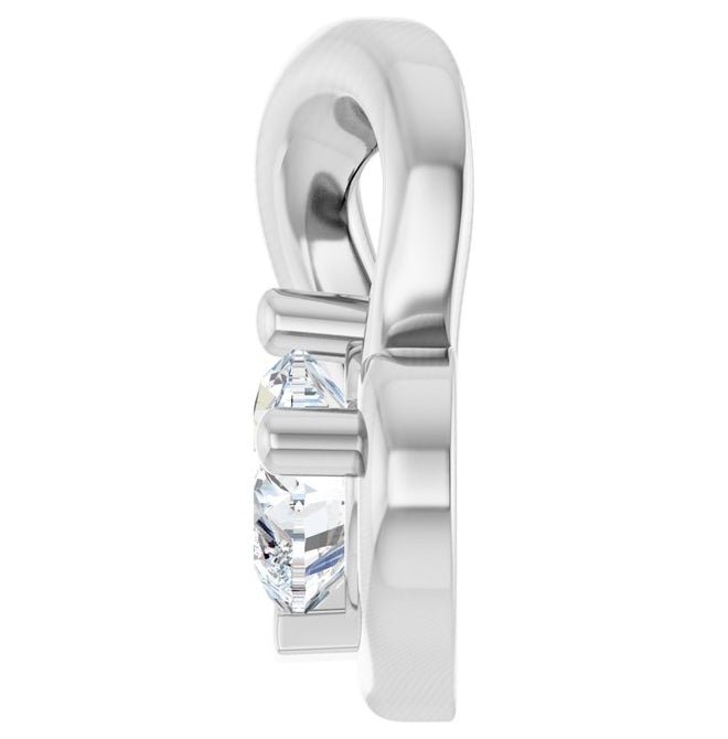 14K Yellow Or White Gold Heart 3.6 X 3.8Mm I1, G-H Polished 1/5 Ct Natural Diamond Freeform Solitaire Pendant