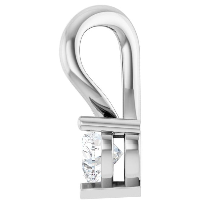 14K Yellow Or White Gold Heart 4.3 X 3.9Mm I1, G-H Polished 1/4 Ct Natural Diamond Slide Pendant