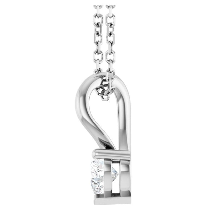 14K Yellow Or White Gold Heart 3.9 X 4.3Mm I1, G-H 18 In Polished 1/4 Ct Natural Diamond Slide Necklace