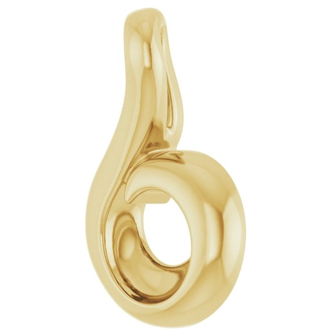 14K Yellow Or White Gold Or Sterling Silver 18.2 X 11.1 Mm Polished Freeform Pendant