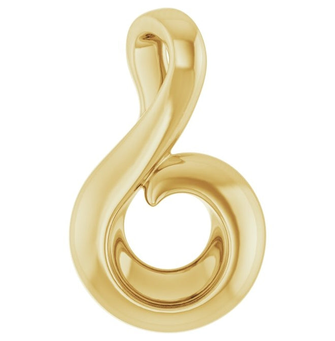 14K Yellow Or White Gold Or Sterling Silver 18.2 X 11.1 Mm Polished Freeform Pendant