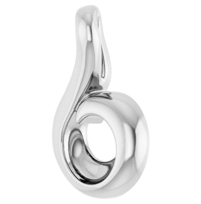 14K Yellow Or White Gold Or Sterling Silver 18.2 X 11.1 Mm Polished Freeform Pendant