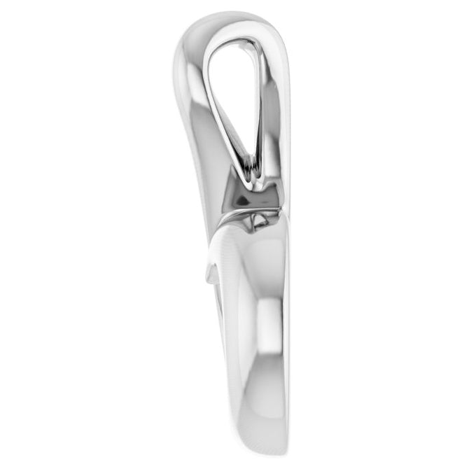 14K Yellow Or White Gold Or Sterling Silver 18.2 X 11.1 Mm Polished Freeform Pendant