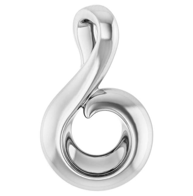 14K Yellow Or White Gold Or Sterling Silver 18.2 X 11.1 Mm Polished Freeform Pendant