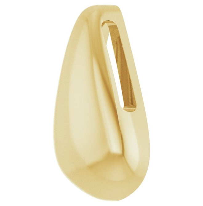 14K Yellow Gold Or Sterling Silver 14.5 Mm Polished Teardrop Pendant