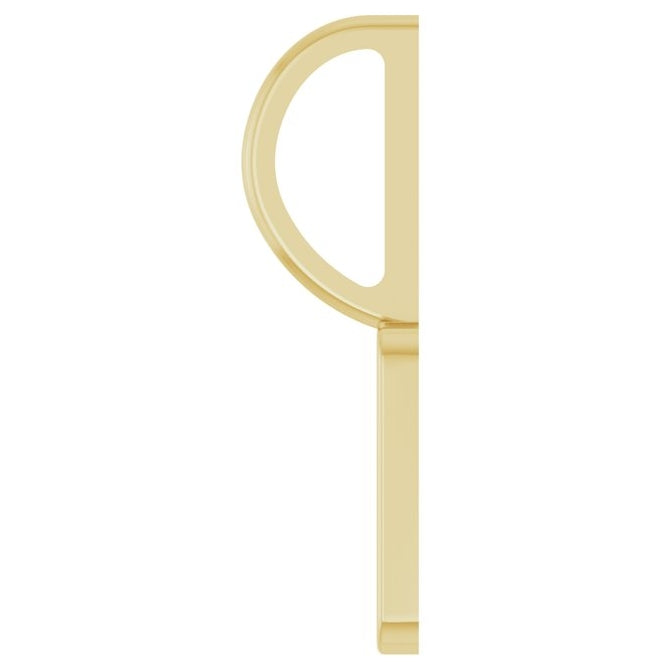 14K Yellow Gold Or Sterling Silver 15.4 X 8 Mm Polished Engravable Pendant