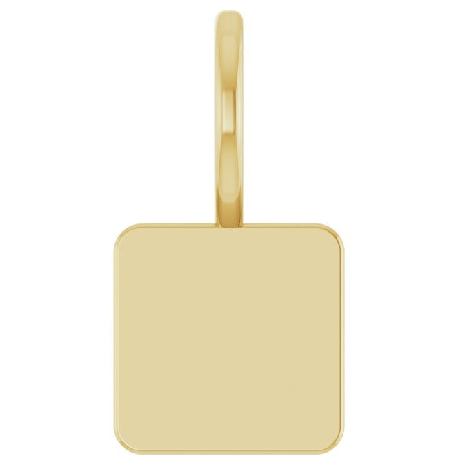 14K Yellow Gold Or Sterling Silver 15.4 X 8 Mm Polished Engravable Pendant