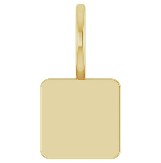 14K Yellow Gold Or Sterling Silver 15.4 X 8 Mm Polished Engravable Pendant