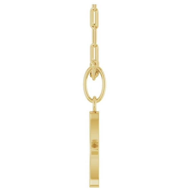 14K Yellow Gold Or Sterling Silver 16 X 7.3 Mm 18 In Polished Engravable Star Necklace