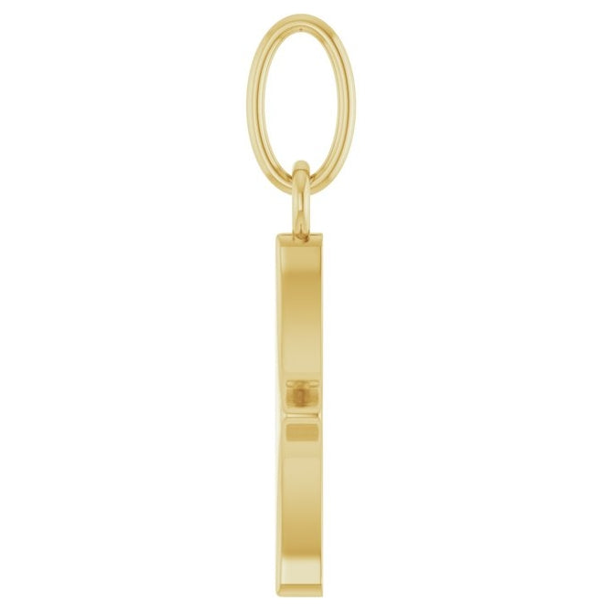 14K Yellow Gold 16 X 7.3 Mm Polished Engravable Star Pendant