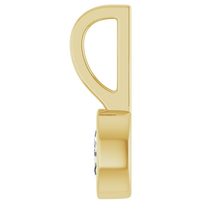 14K Yellow Or White Gold Oval 5 X 3Mm I1, G-H Polished 1/5 Ct Lab-Grown Diamond Solitaire Charm/Pendant