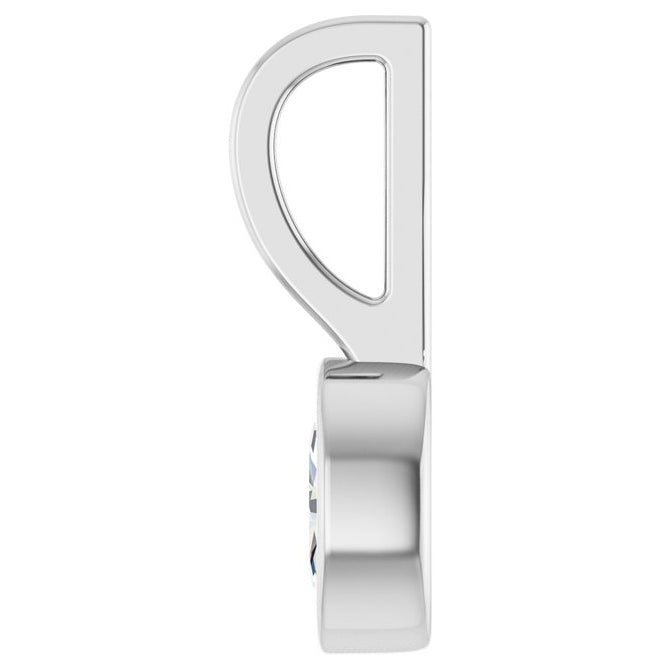14K Yellow Or White Gold Oval 5 X 3Mm I1, G-H Polished 1/5 Ct Lab-Grown Diamond Solitaire Charm/Pendant