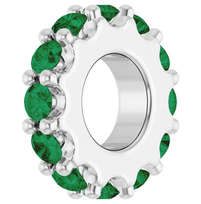 14K Yellow Or White Gold Or Sterling Silver Round 2 Mm Polished Natural Birthstone Spacer Charm/Pendant