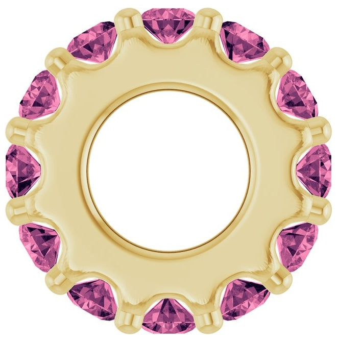 14K Yellow Or White Gold Or Sterling Silver Round 2 Mm Polished Natural Birthstone Spacer Charm/Pendant
