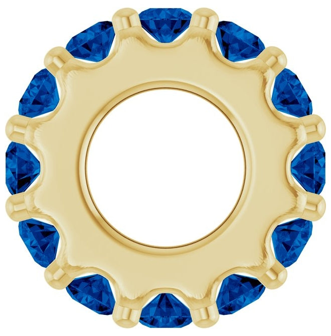 14K Yellow Or White Gold Or Sterling Silver Round 2 Mm Polished Natural Birthstone Spacer Charm/Pendant