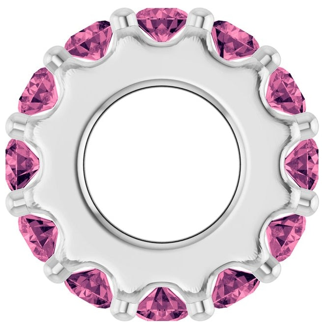 14K Yellow Or White Gold Or Sterling Silver Round 2 Mm Polished Natural Birthstone Spacer Charm/Pendant
