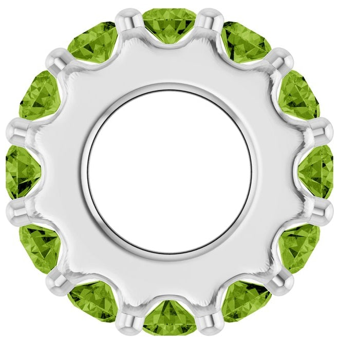 14K Yellow Or White Gold Or Sterling Silver Round 2 Mm Polished Natural Birthstone Spacer Charm/Pendant