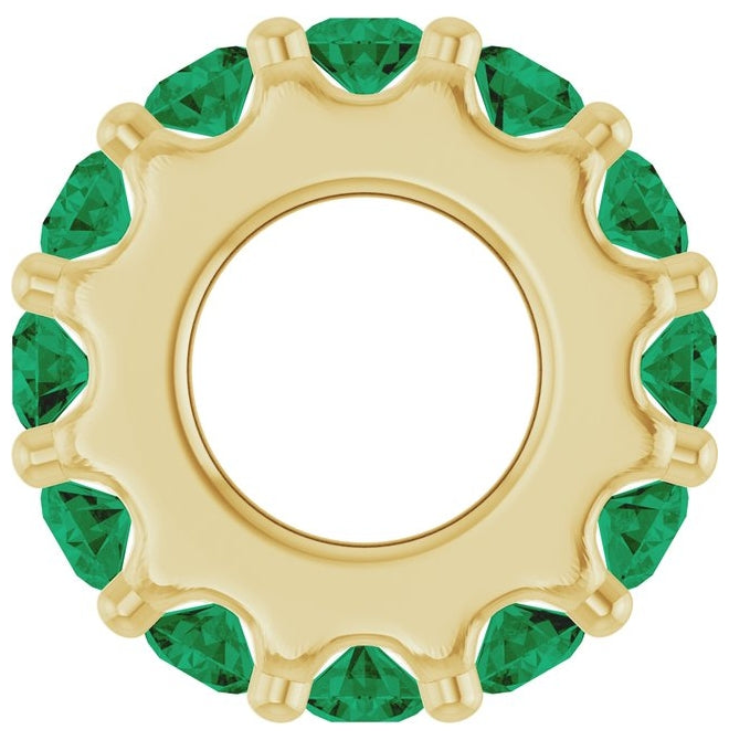 14K Yellow Or White Gold Or Sterling Silver Round 2 Mm Polished Lab-Grown Birthstone Spacer Charm/Pendant