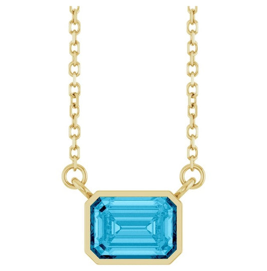 14K Yellow Gold Or Platinum Or Sterling Silver Emerald 7 X 5 Mm Polished Natural Gem Solitaire 18 In Necklace