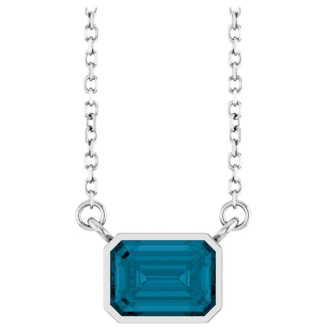14K Yellow Gold Or Platinum Or Sterling Silver Emerald 7 X 5 Mm Polished Natural Gem Solitaire 18 In Necklace