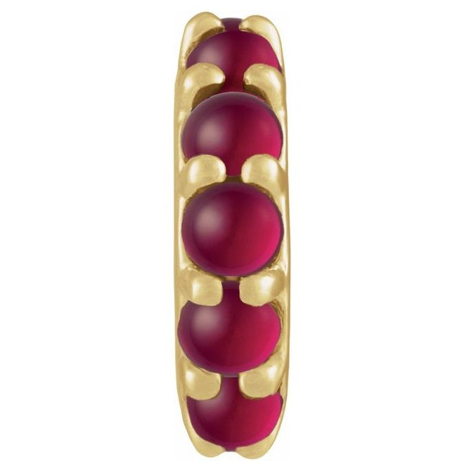 14K Yellow Gold Round 2 Mm Polished Natural Cabochon Spacer Charm/Pendant