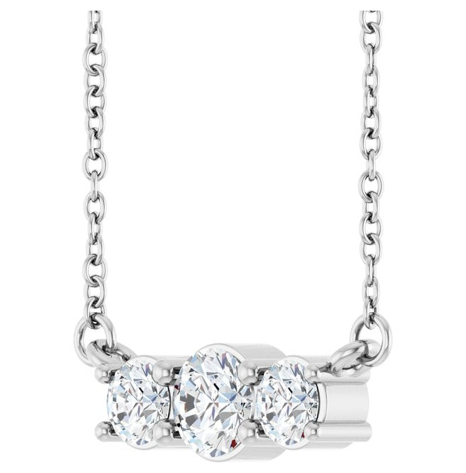 14K Yellow Or White Gold Round 4.1Mm Vs, F+ 18 In Polished 1/2 Ctw Lab-Grown Diamond Necklace