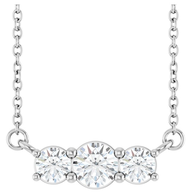 14K Yellow Or White Gold Round 4.1Mm Vs, F+ 18 In Polished 1/2 Ctw Lab-Grown Diamond Necklace