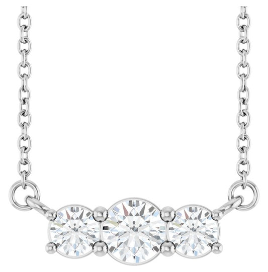 14K Yellow Or White Gold Round 4.1Mm Vs, F+ 18 In Polished 1/2 Ctw Lab-Grown Diamond Necklace