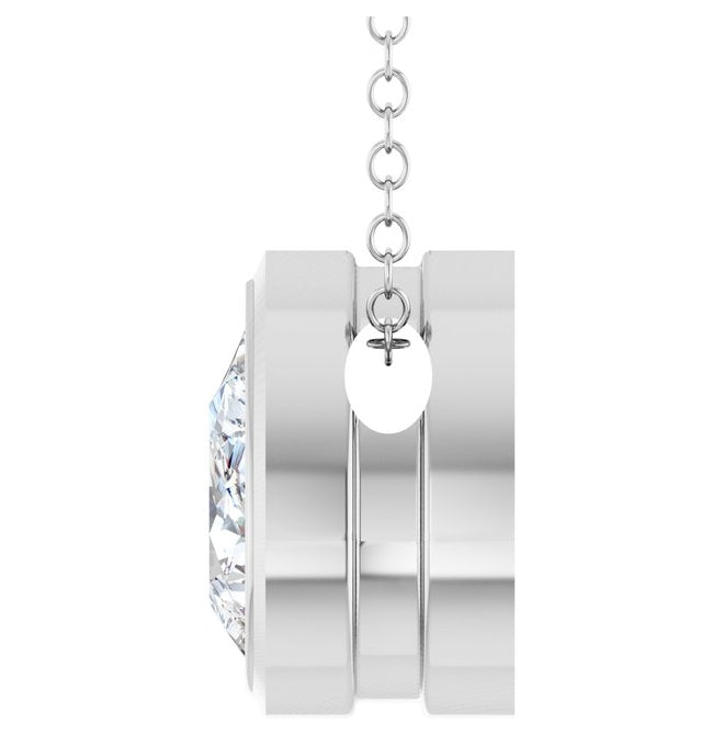 14K Yellow Or White Gold Pear 7 X 5Mm Vs, F-G 16-18 In Polished 1/2 Ct Lab-Grown Diamond Solitaire Necklace