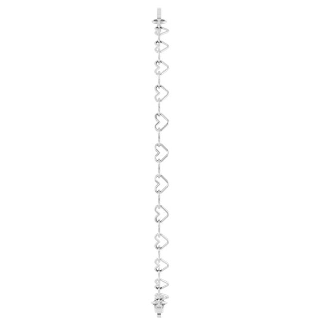 14K Yellow Gold Or Sterling Silver 14.9 X 5 Mm 7 In Polished Engravable Heart Chain Bracelet