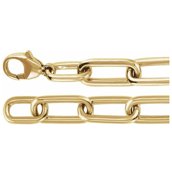 14K Yellow Or White Gold Round  1.2Mm  Vs, F+ 7 In Polished Lab-Grown Diamond Pave Paperclip-Style Bracelet