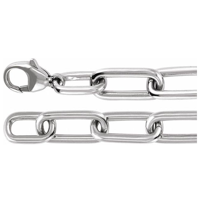 14K Yellow Or White Gold Round  1.2Mm  Vs, F+ 7 In Polished Lab-Grown Diamond Pave Paperclip-Style Bracelet