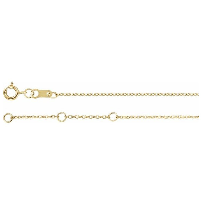 14K Yellow Gold Or Sterling Silver 1-Stone Round 3 Mm 7.2 X 3.5 Mm 6 1/2-7 1/2 In Vs, F+ Polished 1/10 Ct Lab-Grown Diamond Bezel-Set Bracelet