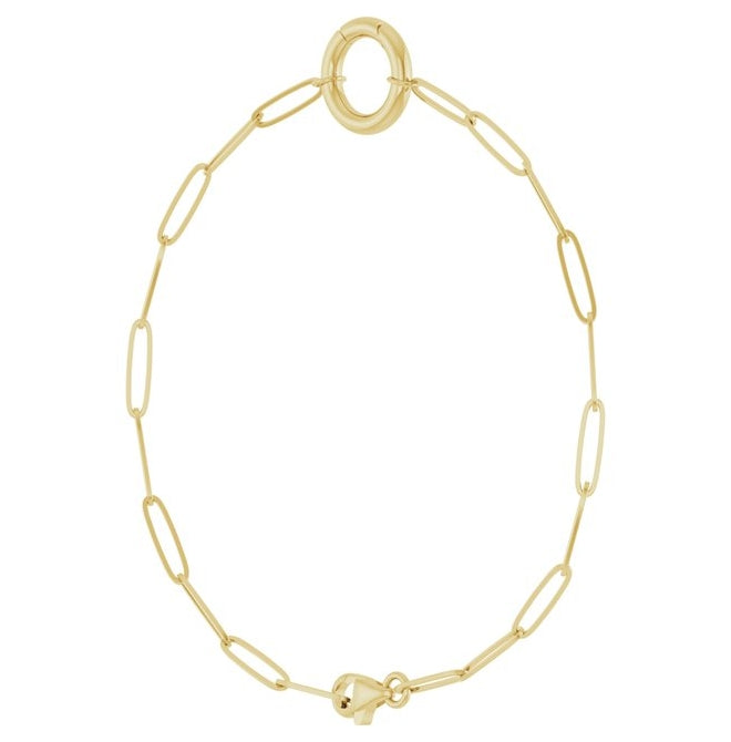 14K Yellow Or White Or Rose Gold Or Sterling Silver 13.6 X 11.7 Mm 7 In Polished Charm Bracelet