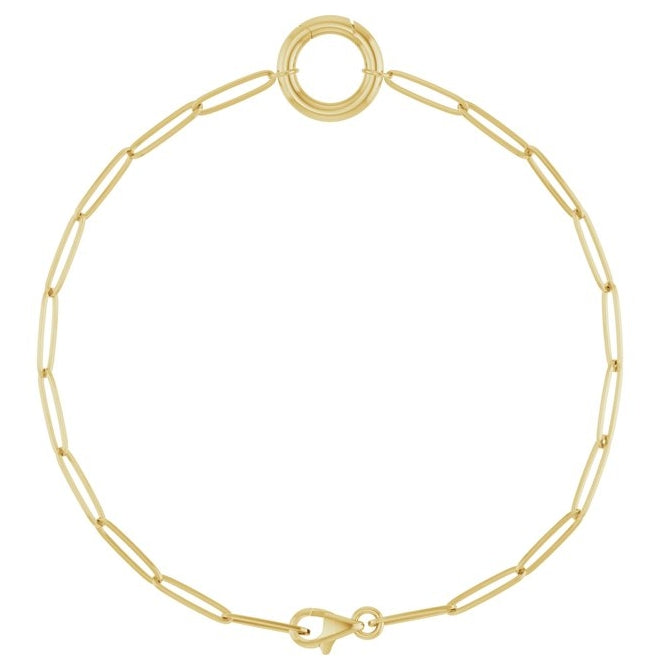 14K Yellow Or White Or Rose Gold Or Sterling Silver 13.6 X 11.7 Mm 7 In Polished Charm Bracelet