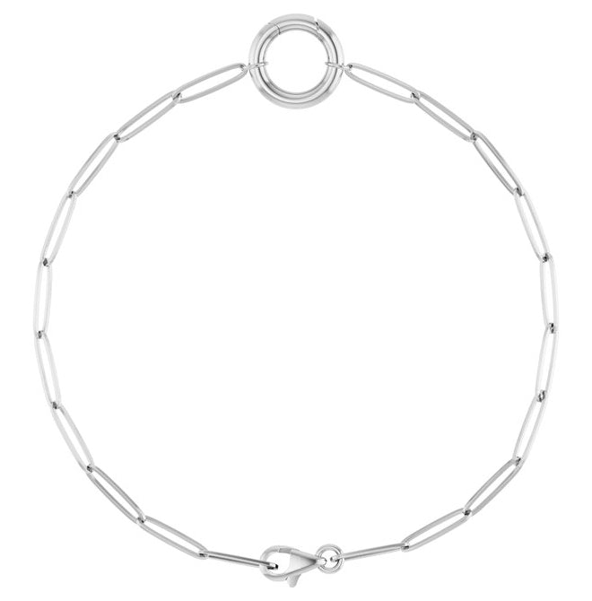 14K Yellow Or White Or Rose Gold Or Sterling Silver 13.6 X 11.7 Mm 7 In Polished Charm Bracelet