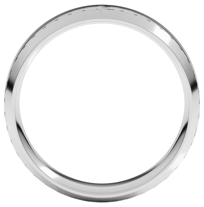 Sterling Silver 6 mm Beveled Edge Comfort Fit Light Band Size 11