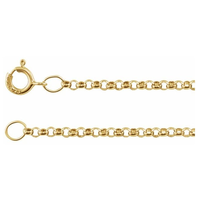 14K Yellow Gold-Filled Or Sterling Silver 1.5 Mm Polished Rolo Chain With Lobster Clasp