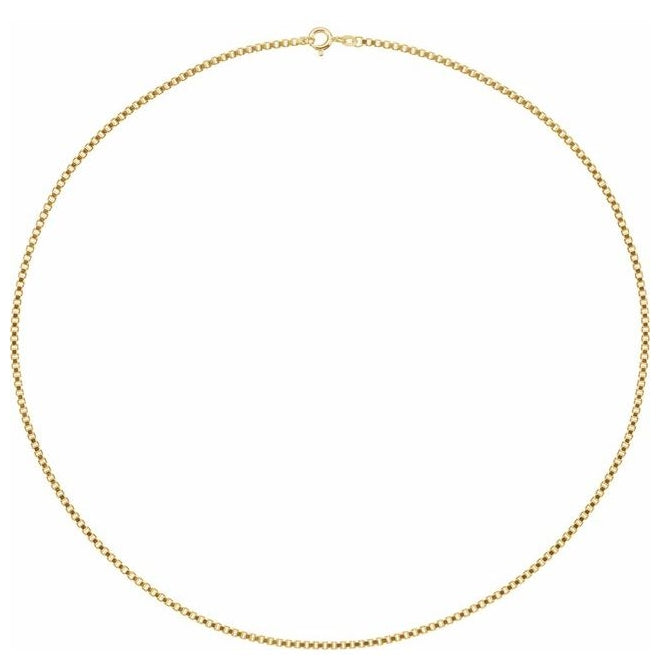 14K Yellow Gold-Filled 2 Mm Polished Box Chain With Spring Ring