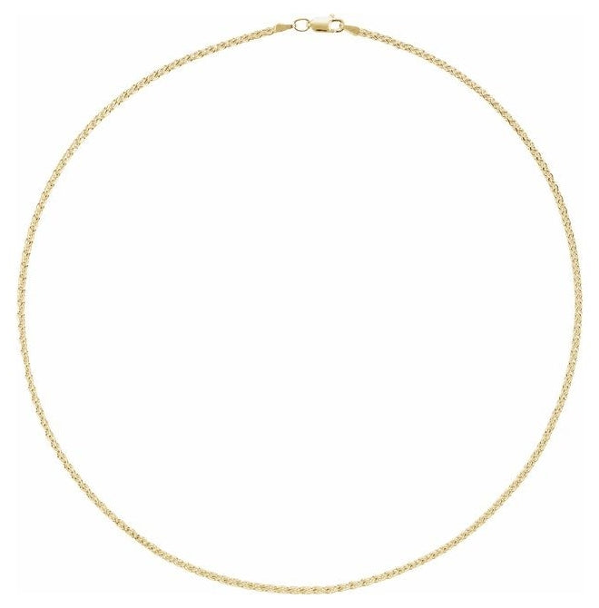 14K Yellow Gold Or Gold-Filled 2.25 Mm Polished Wheat Chain With Lobster Clasp
