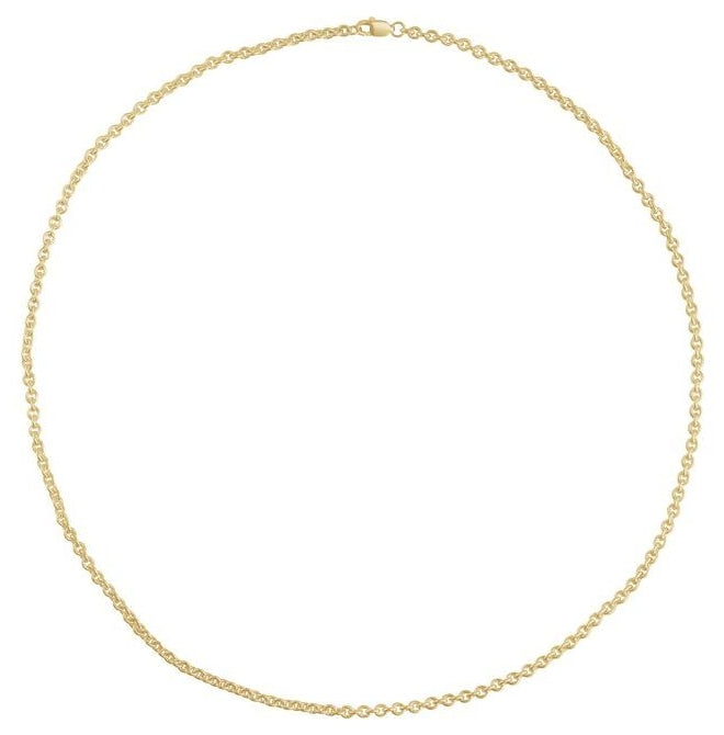 14K Yellow Gold-Filled 2.8 Mm Polished Cable With Lobster Clasp