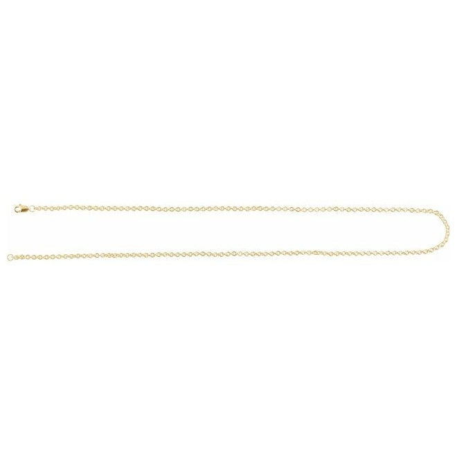 14K Yellow Gold-Filled 2.8 Mm Polished Cable With Lobster Clasp