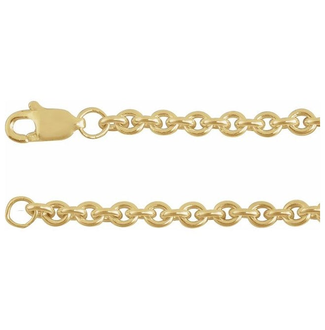 14K Yellow Gold-Filled 2.8 Mm Polished Cable With Lobster Clasp