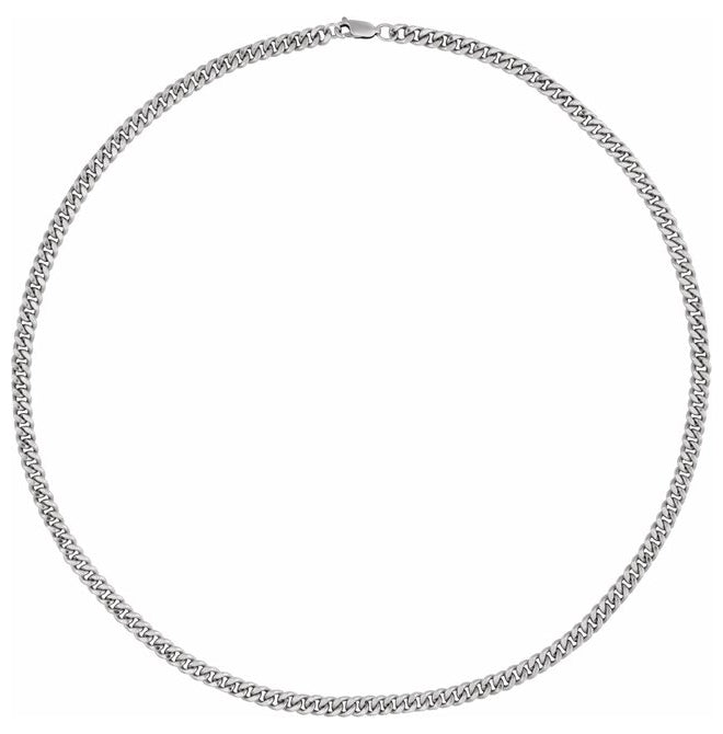 14K Yellow Gold-Filled Or Sterling SIlver 4.8 Mm Polished Curb Chain With Lobster Clasp
