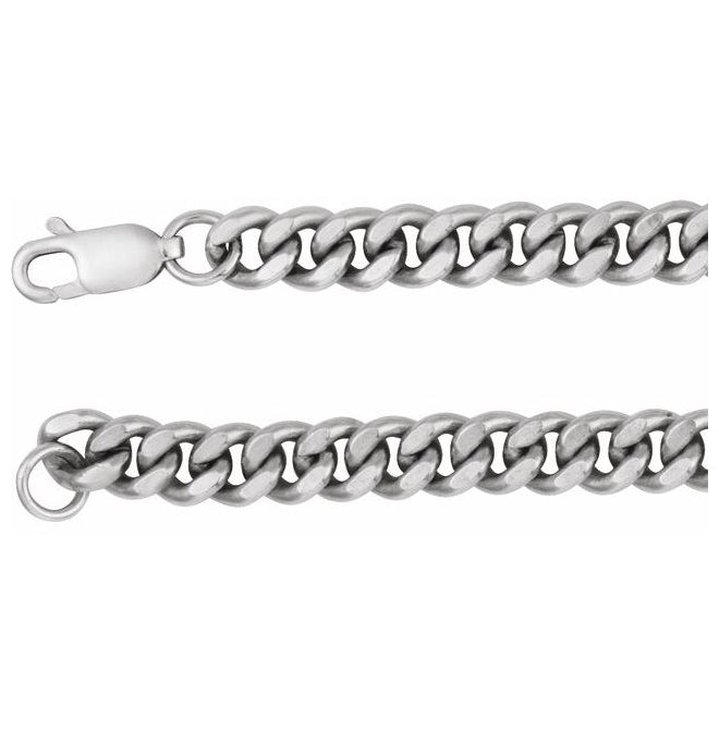 14K Yellow Gold-Filled Or Sterling SIlver 4.8 Mm Polished Curb Chain With Lobster Clasp