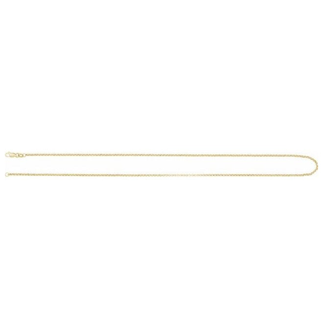 14K Yellow Gold Rolo 1.65 Mm Polished Rolo Chain With Lobster Clasp