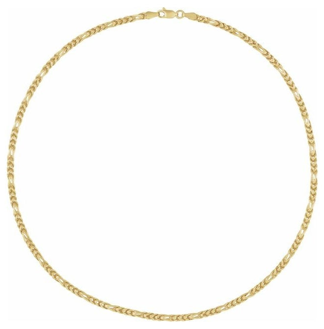 14K Yellow Gold 3.2 Mm Polished Franco Chain With Lobster Clasp