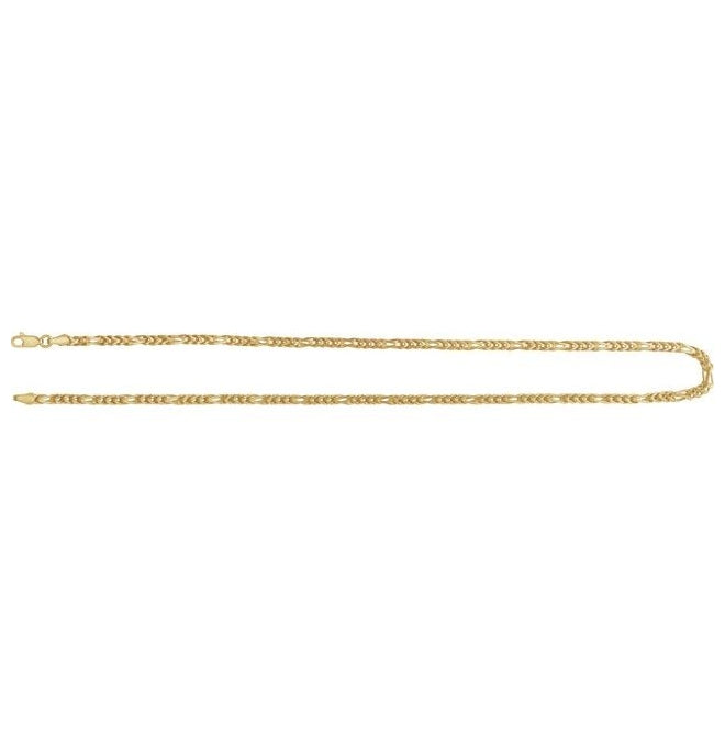 14K Yellow Gold 3.2 Mm Polished Franco Chain With Lobster Clasp